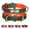 Personalized Dog Collar Leash Custom Leather Dog Tag Collars Free Engraved Nameplates