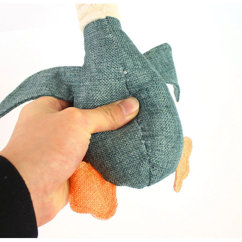 Super Durable Squeaky Plush Mallard Duck Dog Toy for Aggressive Chewers