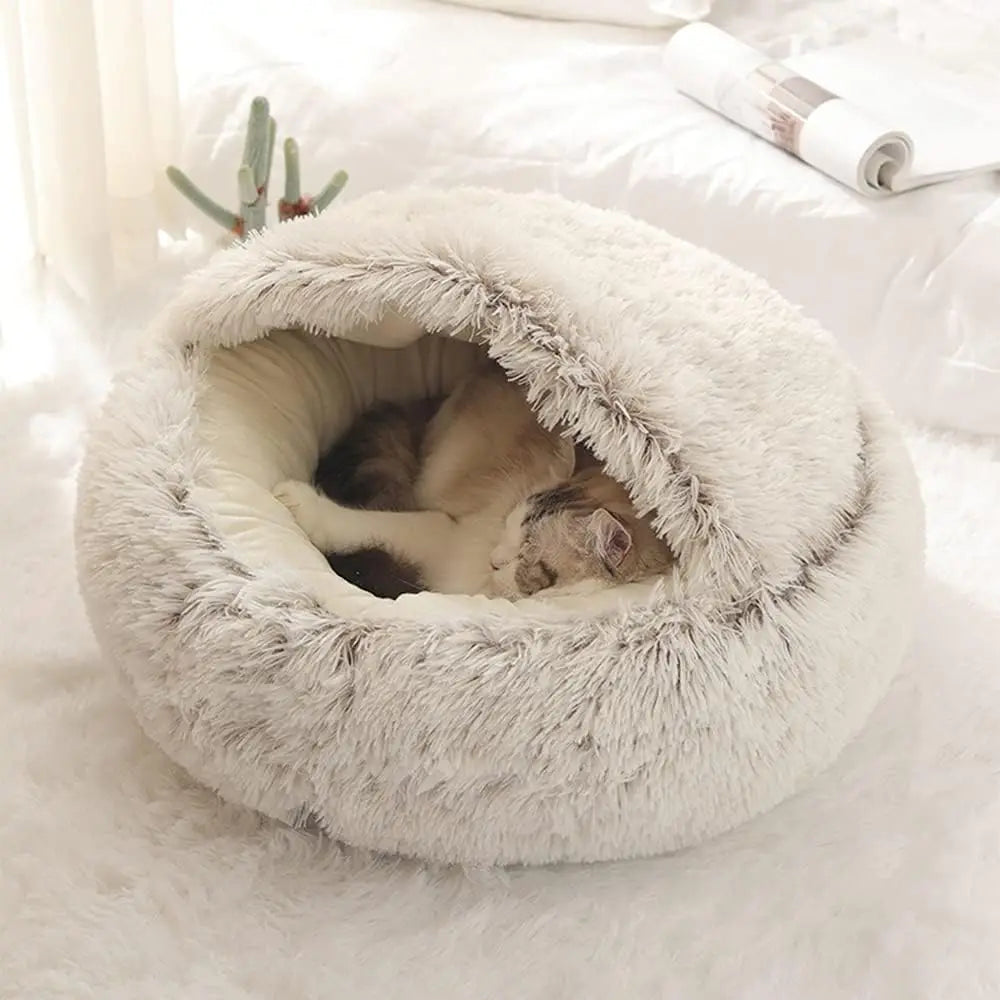 Soft Plush Fluffy Cute Cat Bed