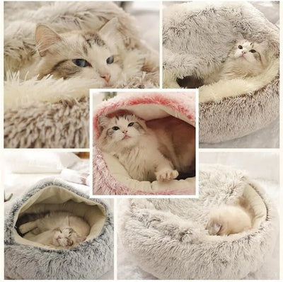 Soft Plush Fluffy Cute Cat Bed