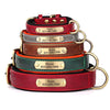 Personalized Dog Collar Leash Custom Leather Dog Tag Collars Free Engraved Nameplates